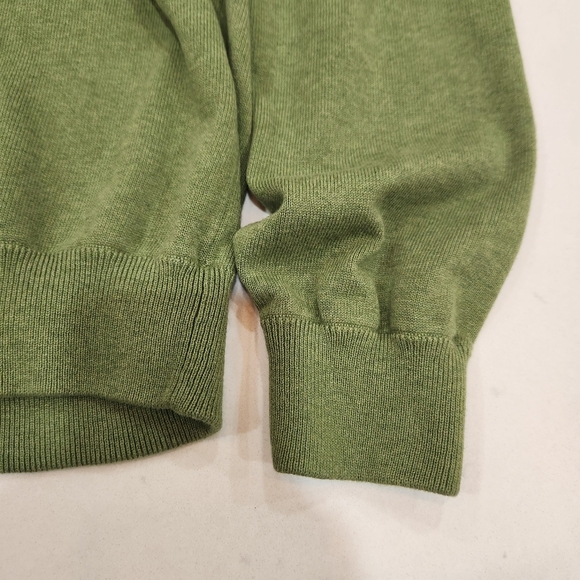 Magee 1866 Sweater Mens XXL "Fits Large" Green 1/4 Zip Long Sleeve 100% Cotton - Picture 5 of 13